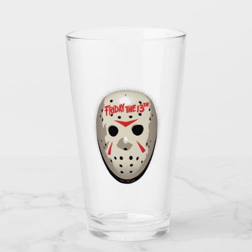 Friday the 13th  Hockey Mask Graphic Glass