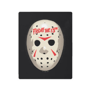Friday the 13th Hockey Mask Graphic Metal Print