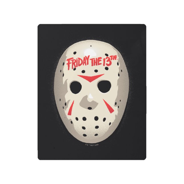 Friday the 13th | Hockey Mask Graphic Metal Print (Front)