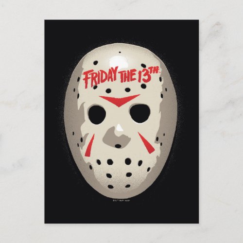 Friday the 13th  Hockey Mask Graphic Postcard