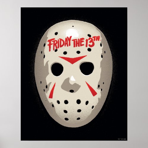 Friday the 13th  Hockey Mask Graphic Poster