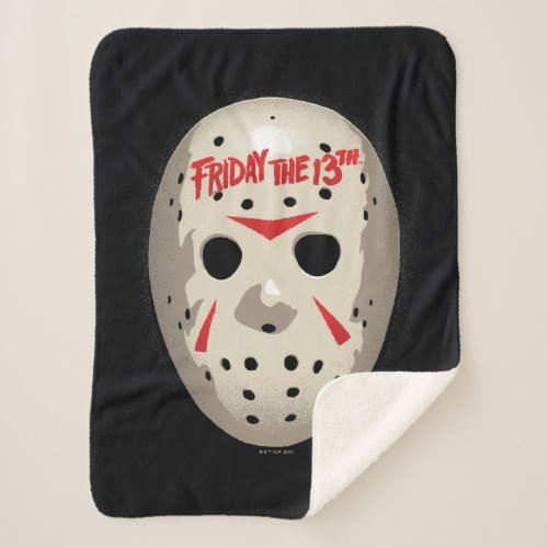 Friday the 13th  Hockey Mask Graphic Sherpa Blanket