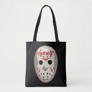 Friday the 13th Hockey Mask Graphic Tote Bag