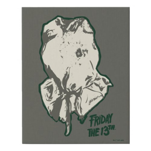 Friday the 13th  Jason Voorhees Burlap Sack Faux Canvas Print