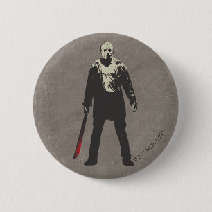 Friday the 13th Jason Voorhees Character Art Button