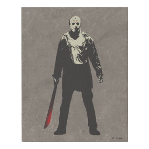 Friday the 13th   Jason Voorhees Character Art Faux Canvas Print