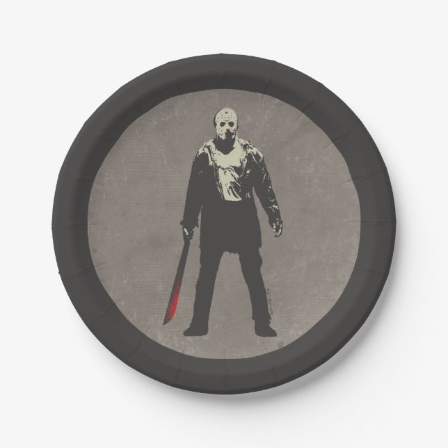 Friday the 13th | Jason Voorhees Character Art Paper Plates (Front)
