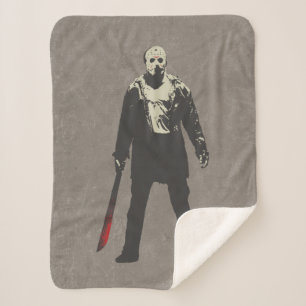 Friday the 13th   Jason Voorhees Character Art Sherpa Blanket