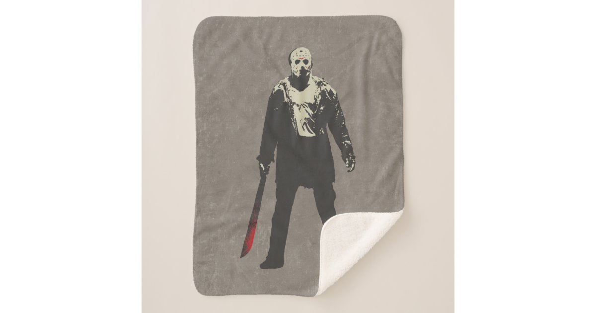 Friday the 13th Jason Voorhees Character Art Sherpa Blanket Zazzle