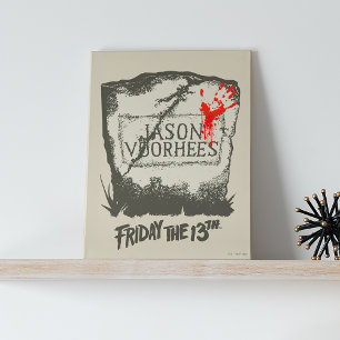 Friday the 13th Jason Voorhees Headstone Canvas Print