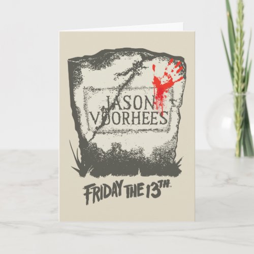 Friday the 13th  Jason Voorhees Headstone Card