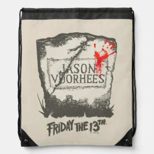 Friday the 13th Jason Voorhees Headstone Drawstring Bag