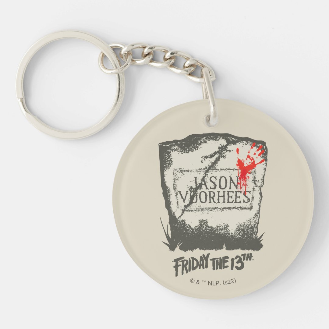 Friday the 13th | Jason Voorhees Headstone Keychain | Zazzle