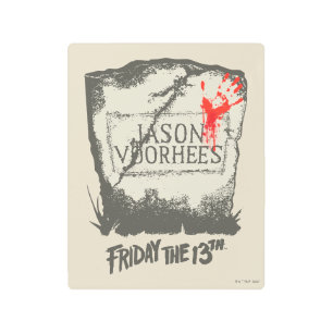 Friday the 13th Jason Voorhees Headstone Metal Print
