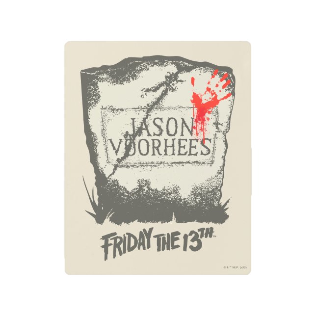 Friday the 13th | Jason Voorhees Headstone Metal Print (Front)