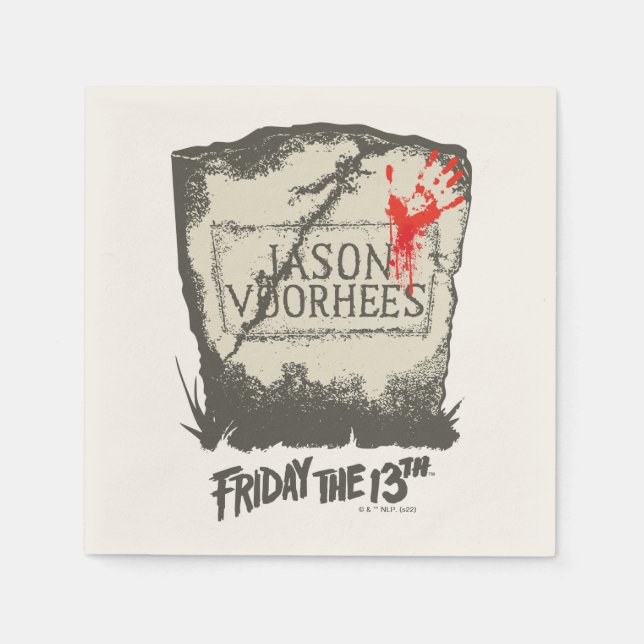 Friday the 13th | Jason Voorhees Headstone Napkins (Front)