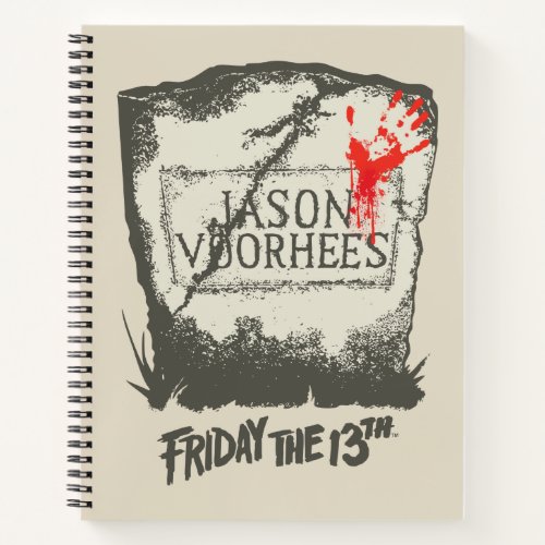 Friday the 13th  Jason Voorhees Headstone Notebook