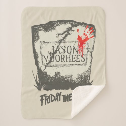 Friday the 13th  Jason Voorhees Headstone Sherpa Blanket