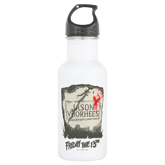 Friday the 13th | Jason Voorhees Headstone Stainless Steel Water Bottle (Front)
