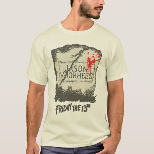 Friday the 13th  Jason Voorhees Headstone T_Shirt