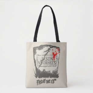 Friday the 13th Jason Voorhees Headstone Tote Bag