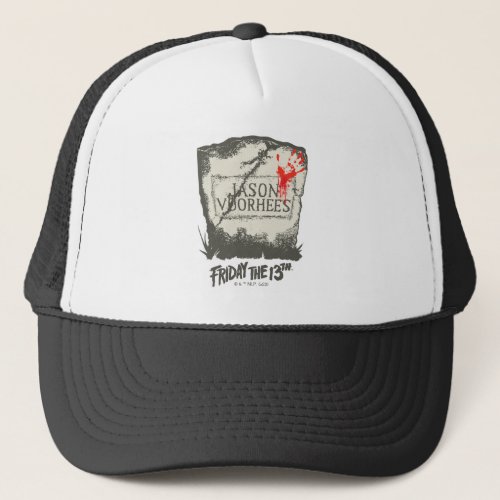 Friday the 13th  Jason Voorhees Headstone Trucker Hat