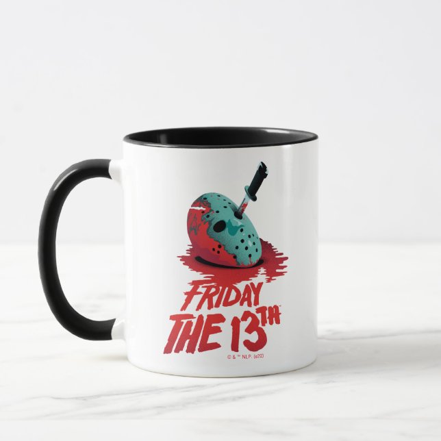 Friday the 13th | Knife Through Blue Hockey Mask Mug (Left)