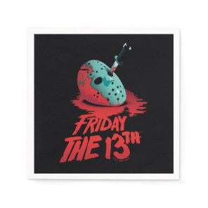 Friday the 13th | Knife Through Blue Hockey Mask Napkins