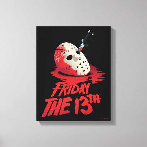 Friday the 13th  Knife Through Hockey Mask Canvas Print