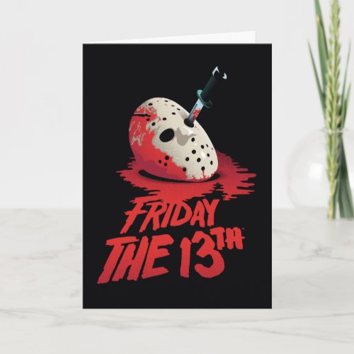 Friday the 13th  Knife Through Hockey Mask Card