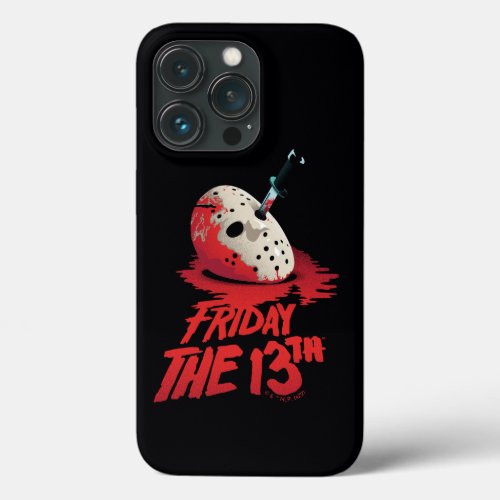 Friday the 13th  Knife Through Hockey Mask iPhone 13 Pro Case