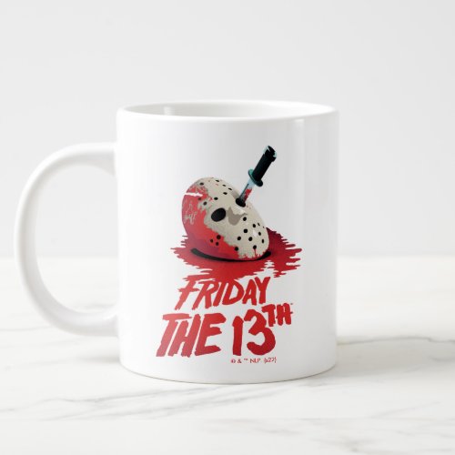 Friday the 13th  Knife Through Hockey Mask Giant Coffee Mug