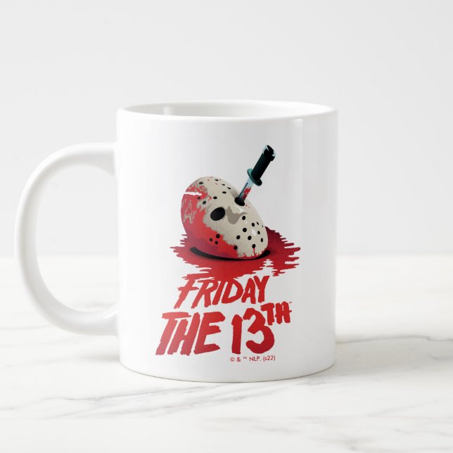 Friday the 13th | Knife Through Hockey Mask Giant Coffee Mug (Left)