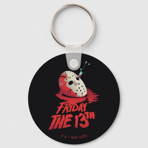 Friday the 13th  Knife Through Hockey Mask Keychain
