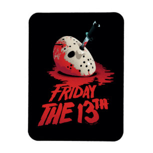 Friday the 13th Knife Through Hockey Mask Magnet