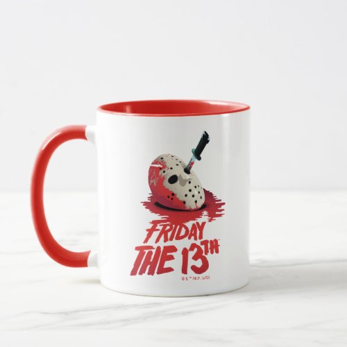 Friday the 13th  Knife Through Hockey Mask Mug