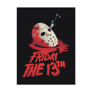 Friday the 13th | Knife Through Hockey Mask Postcard