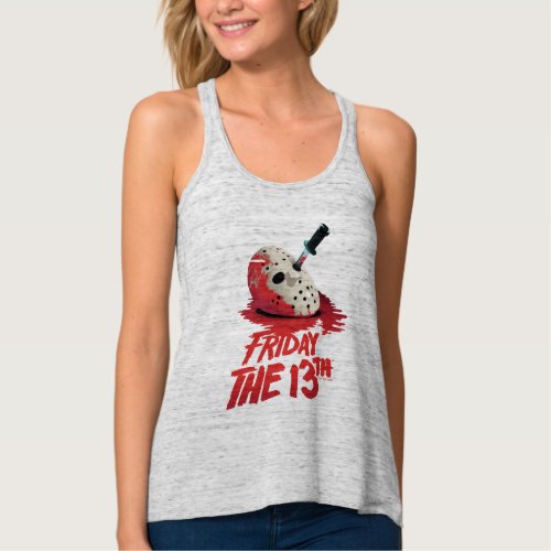 Friday the 13th  Knife Through Hockey Mask Tank Top