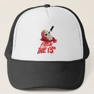 Friday the 13th Knife Through Hockey Mask Trucker Hat