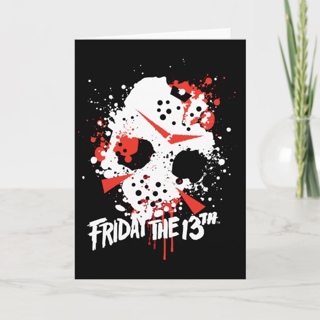 Friday the 13th | Paint Splatter Hockey Mask Card (Front)