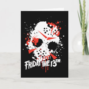 Friday the 13th Paint Splatter Hockey Mask Card