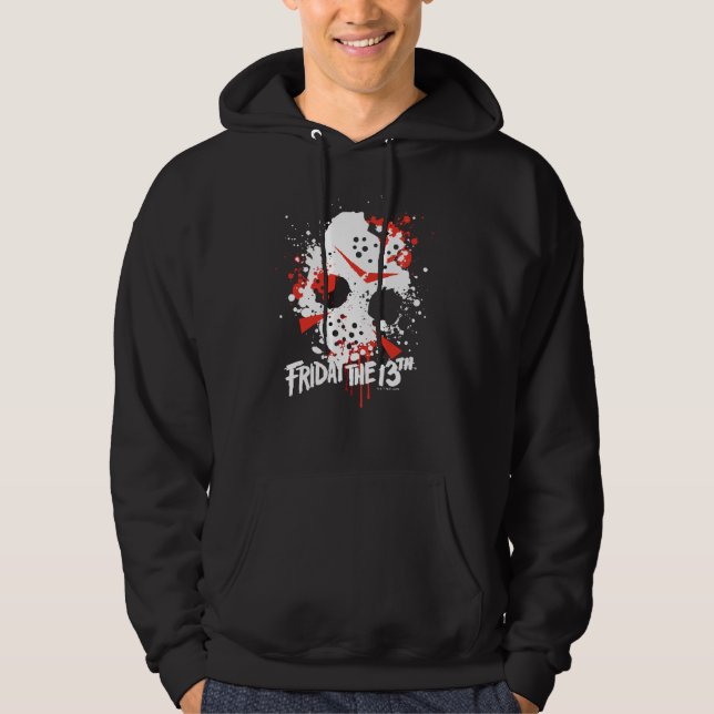 Friday the 13th | Paint Splatter Hockey Mask Hoodie (Front)