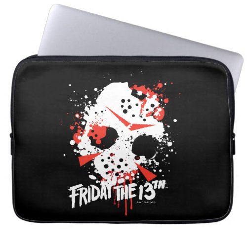 Friday the 13th  Paint Splatter Hockey Mask Laptop Sleeve