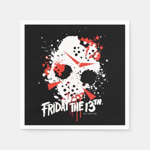 Friday the 13th  Paint Splatter Hockey Mask Napkins