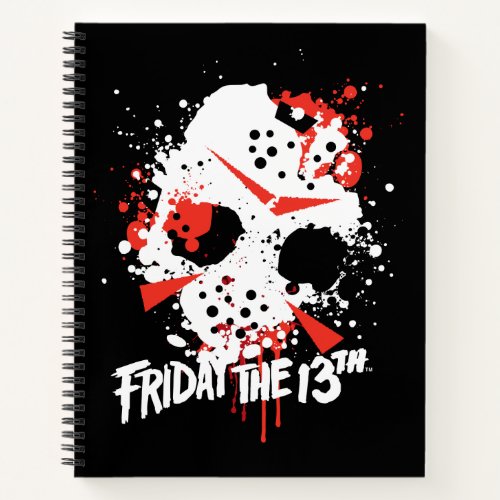 Friday the 13th  Paint Splatter Hockey Mask Notebook