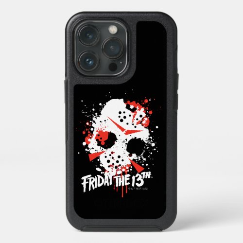Friday the 13th  Paint Splatter Hockey Mask iPhone 13 Pro Case