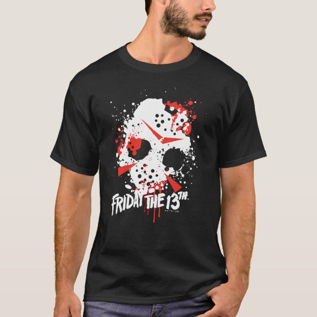 Friday the 13th | Paint Splatter Hockey Mask T-Shirt (Front)