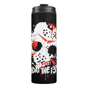 Friday the 13th Paint Splatter Hockey Mask Thermal Tumbler