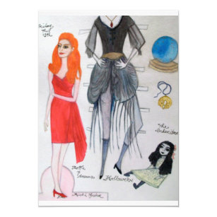 paper dolls invitations