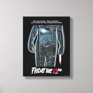 Friday the 13th   Silhouette Camp Theatrical Art Canvas Print